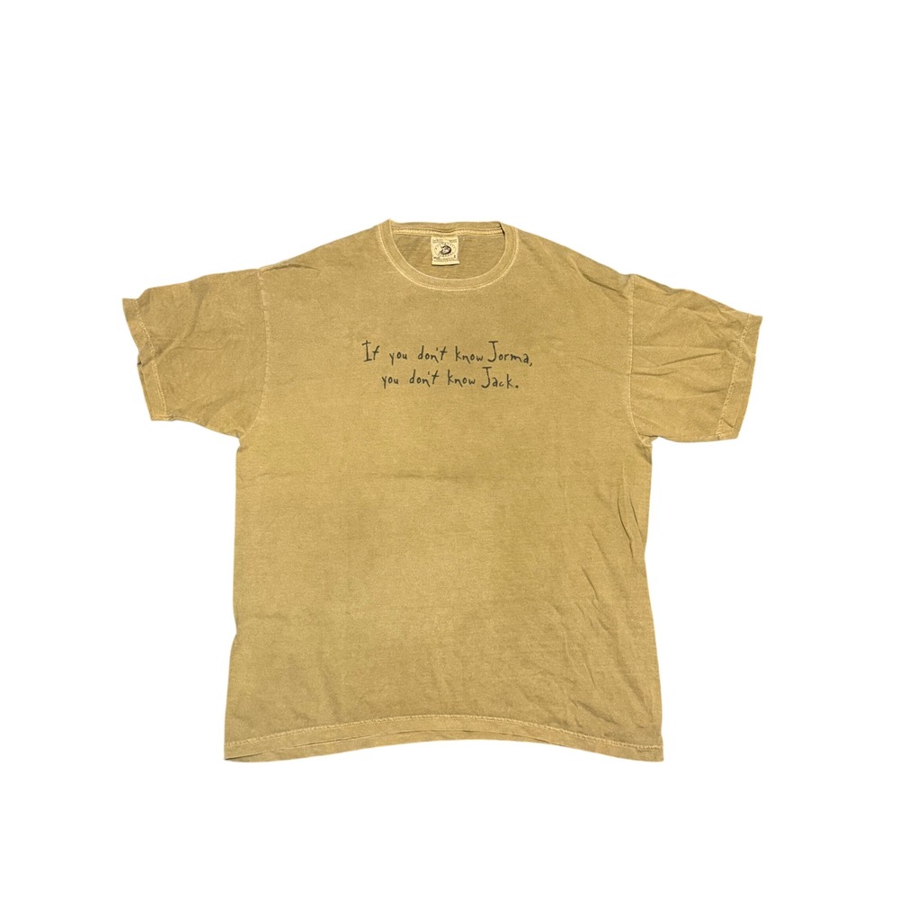 Vintage Hot Tuna Jorma Kaukonen Jack Casady T-Shirt XL Mustard Tan USA Made